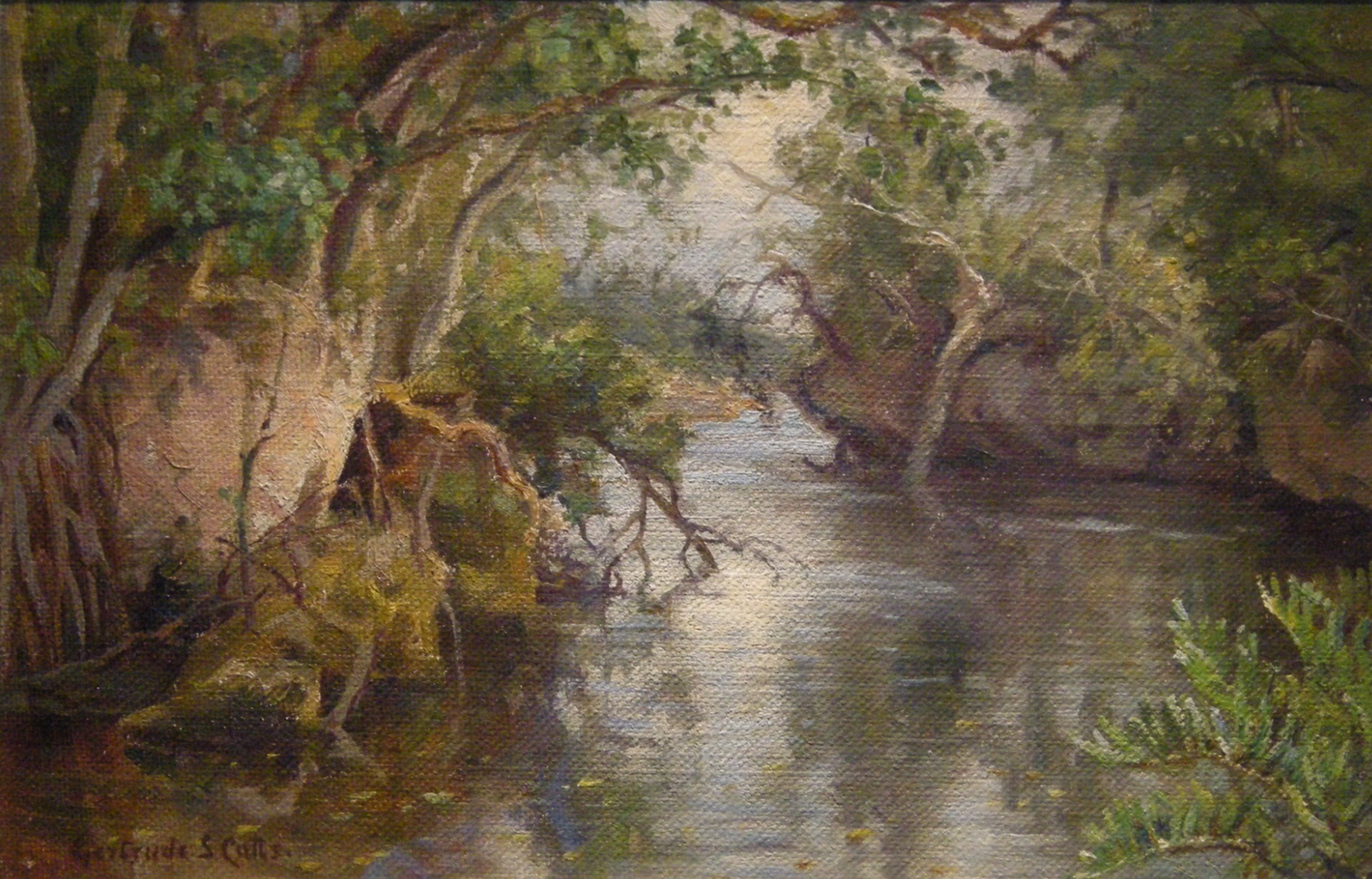 Wooden Stream River Landscape